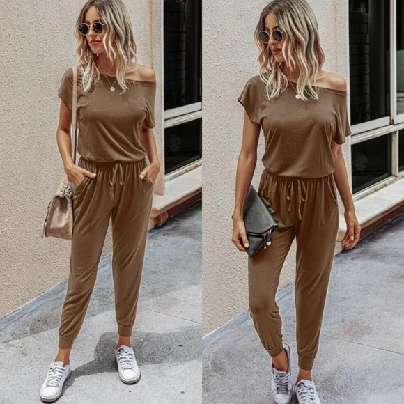 Black drawstring waist jumpsuit black - Picture 3 of 5